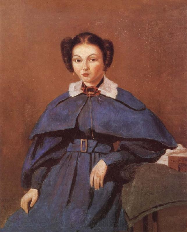 Corot Camille Portrait of Mme Norge oil painting art